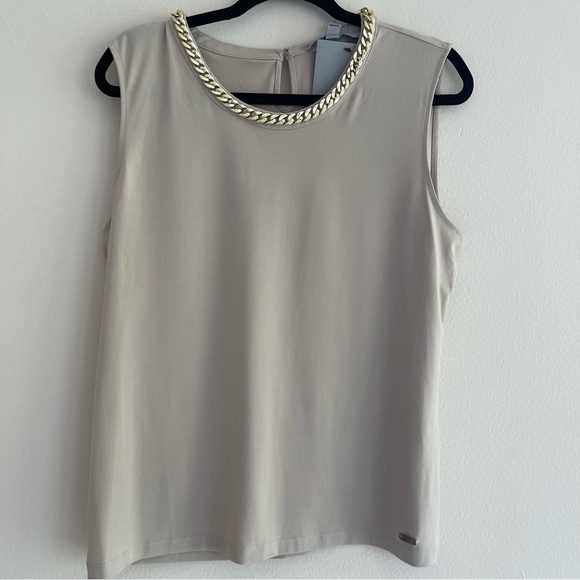 Andrew Marc Tops - Andrew Marc/Marc New York Tan Sleeveless Top Size XL